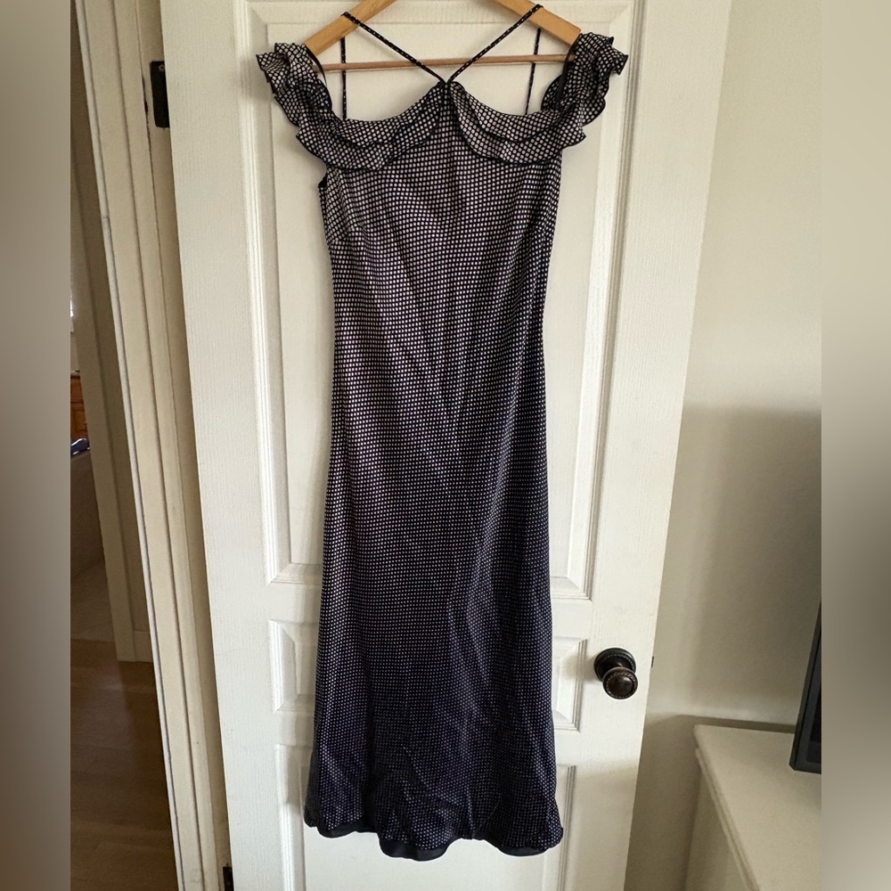 ABS evening polka dot dress